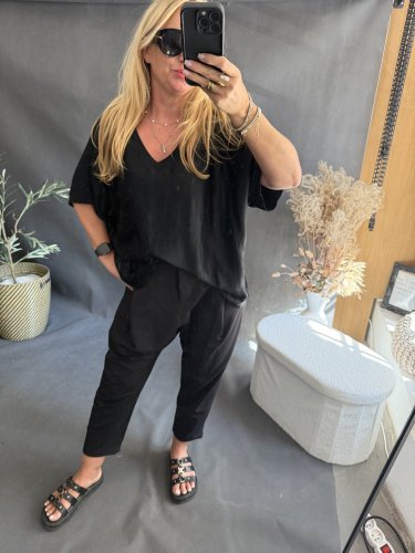 Bluza Liame-UNI SIZE na XS-XL-černá