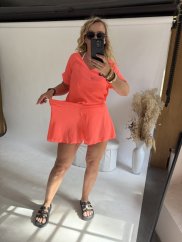 Set šortky a halenka-neon orange