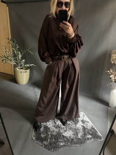 Kalhoty Ambel-hnědé