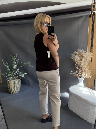 Tielko letné na XL-4XL-hneda