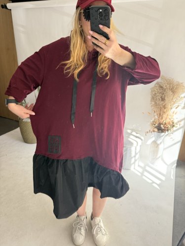 Šaty Home-čierne-bordeaux