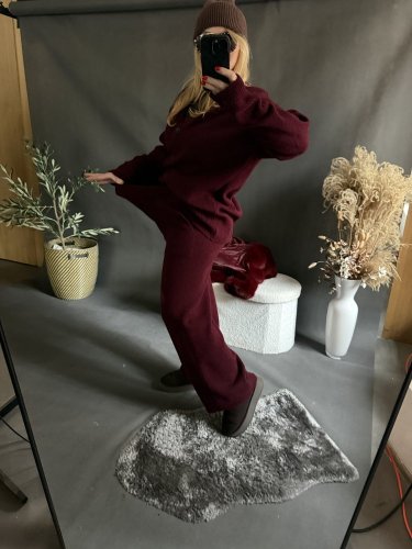 Set svetrový GUSTO-bordeaux