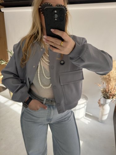 Bomber Zara-šedá