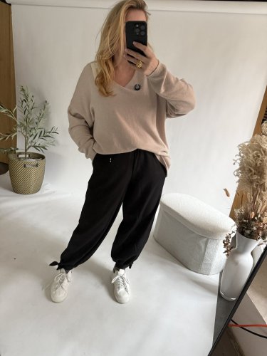 Svetr Goodvibes-UNI SIZE-béžová