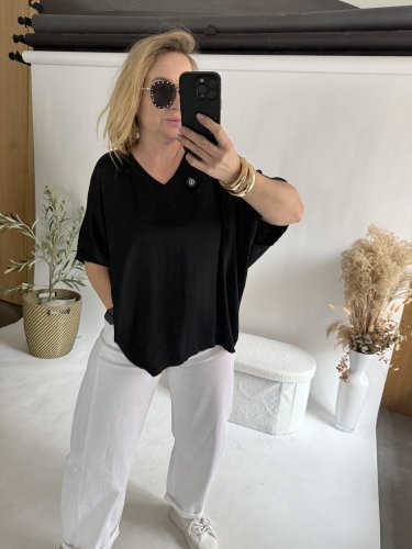 Bluza Liame-UNI SIZE na XS-XL-černá