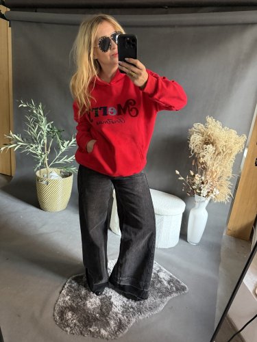 Mikina Merry Christmas-červená