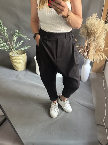 Kalhoty SUN bez knoflíku do 3XL-černé