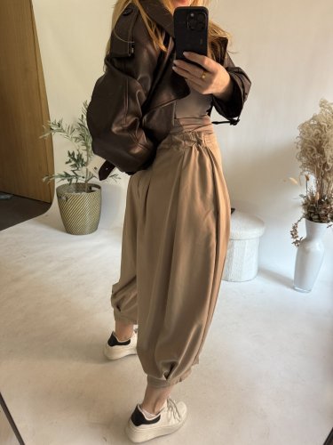 Nohavice Lux Luna-mocca