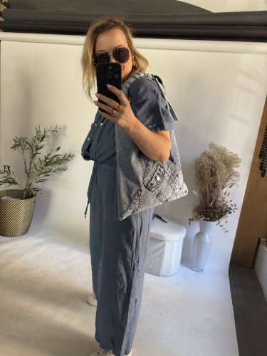 Kabelka Jeans-modrá