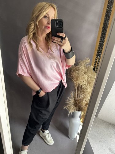 Bluza Liame-UNI SIZE na XS-XL-růžová