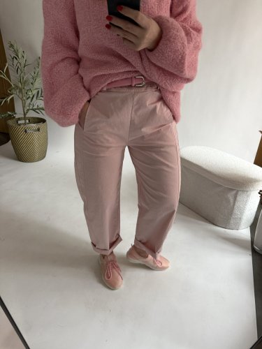 Nohavice Luisa Baloon-pudrové