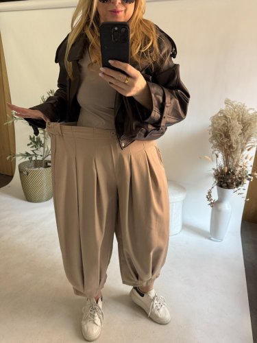 Nohavice Lux Luna-mocca