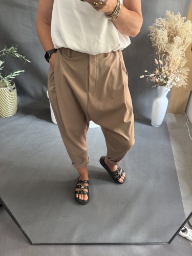 Nohavice SUN bez gombíka do 3XL-camel