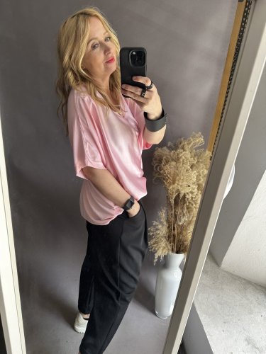 Bluza Liame-UNI SIZE na XS-XL-růžová