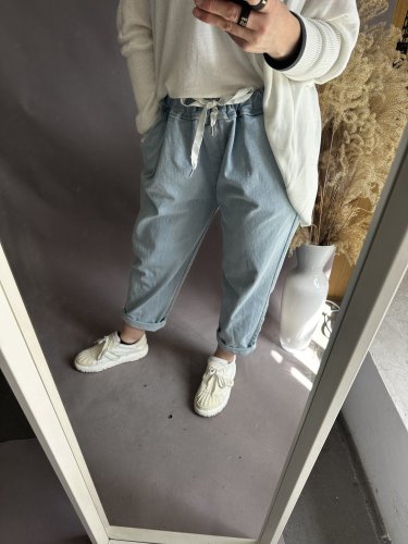 Teplákové kalhoty UNI SIZE ve stylu jeans