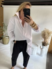 Košeľa Sun asymetrická-bielá