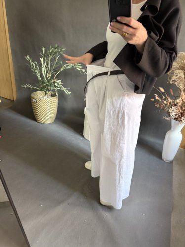 Kalhoty Pantagonna ve stylu sukně -bielé