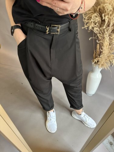 Kalhoty s nižším sedem Blair-více barev postava 34-40 - barva: černá