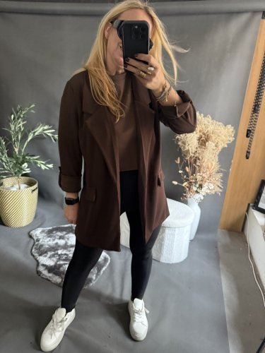 Sako tenké-lehce oversize-hnědé