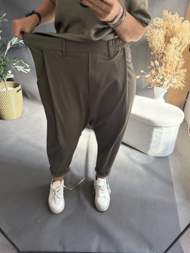 Nohavice SUN bez gombíka do 3XL-khaki
