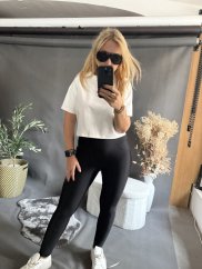 Tričko CROP viskoza-bíelá