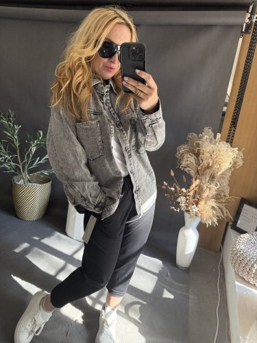 Džínová košile-šedá