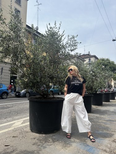 Nohavice široký strih SUN-UNI veľkosť-bielá