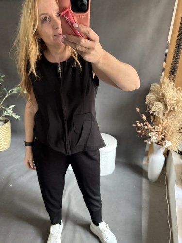 Vesta Oboustranná na zip/knoflíky SUN-černá