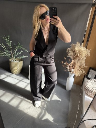 Nohavice s vestou Kirsten-čierný