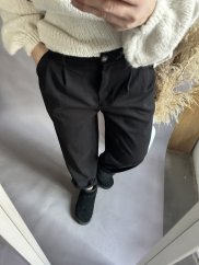 Nohavice v štýle oversize Nora- S-L-čierné