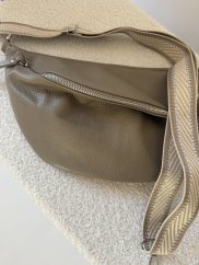 Popruh ke kabelce nebo ke Cupholder-stříbrné kování-Pruh béžový