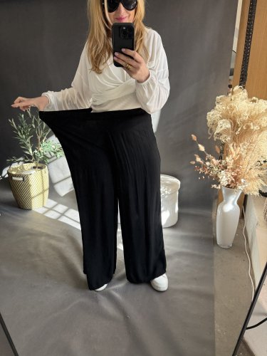 Nohavice Style-viskoza-čierné