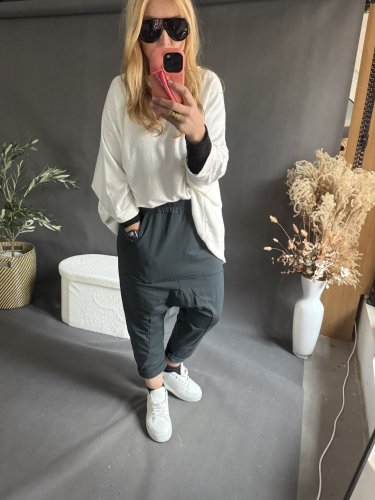 Teplákové nohavice nasrávacie fattale-petrolej