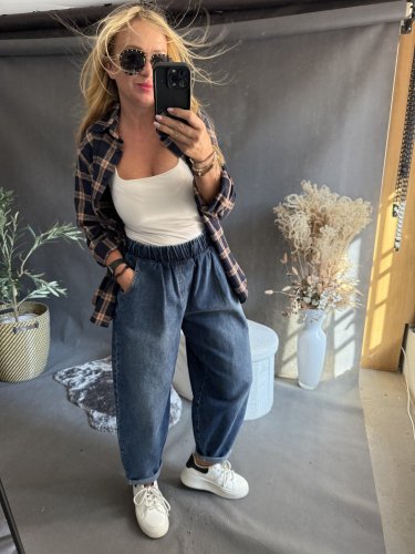 Džínové kalhoty sun PLUS SIZE-modré