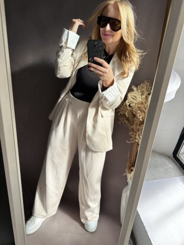 Nohavice Viskoza -béžové