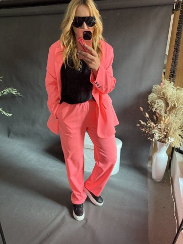 Komplet jarná GUSTO-neon růžový