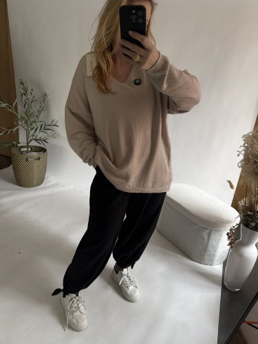 Svetr Goodvibes-UNI SIZE-béžová