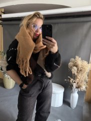 Šála oversize béžová