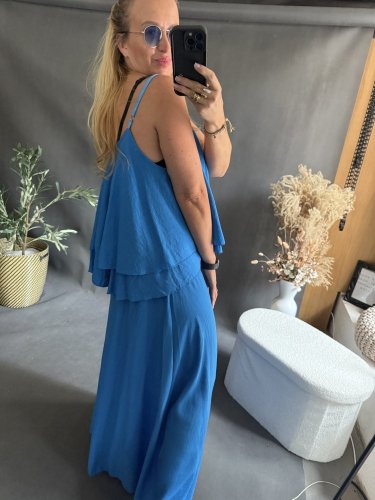 Set sukne a volániky-blue