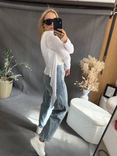 Tričko na zaväzovanie-bielé