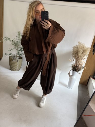 Nohavice Lux Luna-hnedá