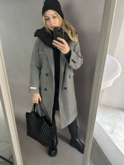 Vlněný kabát ve stylu saka Zoe