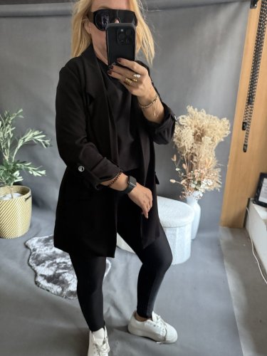 Sako tenké-lehce oversize-černé