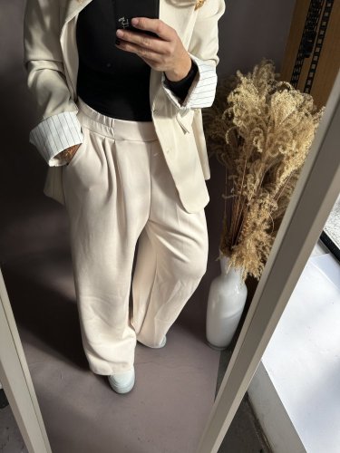 Nohavice Viskoza -béžové