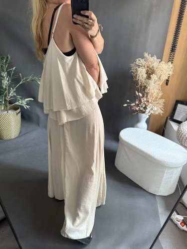 Set sukne a volániky-beige