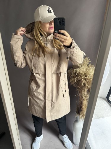 Kabát Bryan-béžový-velikosti S-XL
