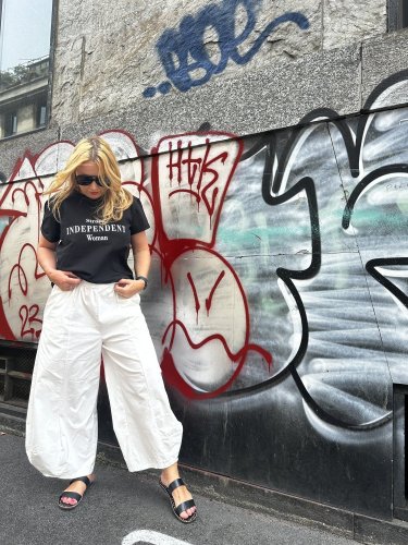 Nohavice široký strih SUN-UNI veľkosť-bielá