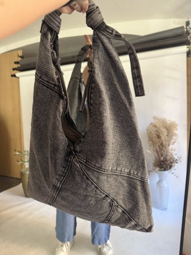 Kabelka Jeans-šedá