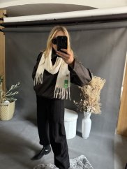 Šála flower-krémová