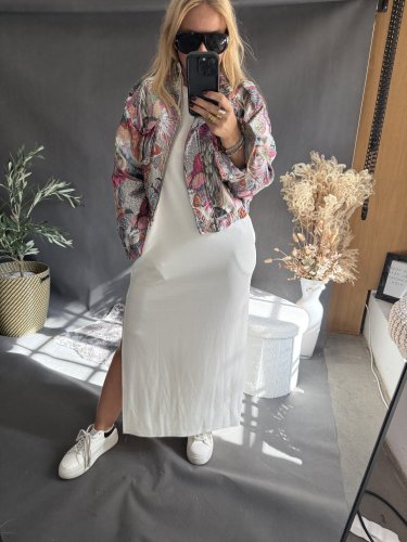 Šaty Basic dlouhé-bílé neprůhledné